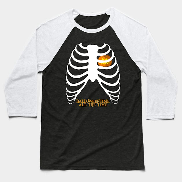 Pumpkin Guts Baseball T-Shirt by Super Secret Snack Club